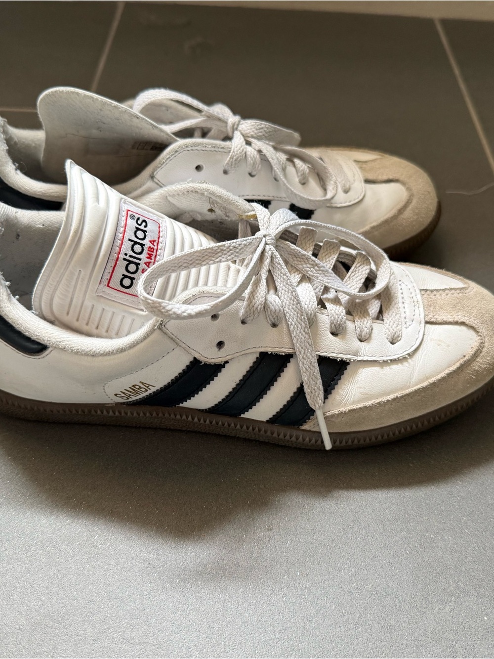 adidas Samba White and Black Low-Top Sneakers